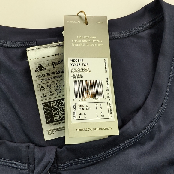 Adidas Yoga Zip Crop Top S NWT Active Parley Eco Training Shirt - Picture 7 of 11